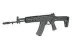 WELL PRO AK12 GBBR airsoft rifle with tactical features and adjustable stock design