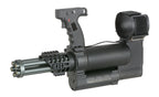 WELL PRO MINIGUN AIRSOFT AEG with black grip and multi-barrel design for realistic airsoft gameplay