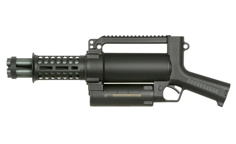 WELL PRO WE23-S MINIGUN in Black with Tactical Design for Airsoft and Outdoor Use