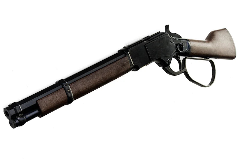 AEG Winchester airsoft rifle with a sleek design and realistic wood finish