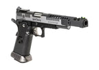 ARMORERWORKS 38 supercomp AIRSOFT pistol with black textured grip and metal slide