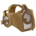 Valken Zulu Mesh Mask in Tan Color with Breathable Mesh Design for Airsoft and Tactical Use